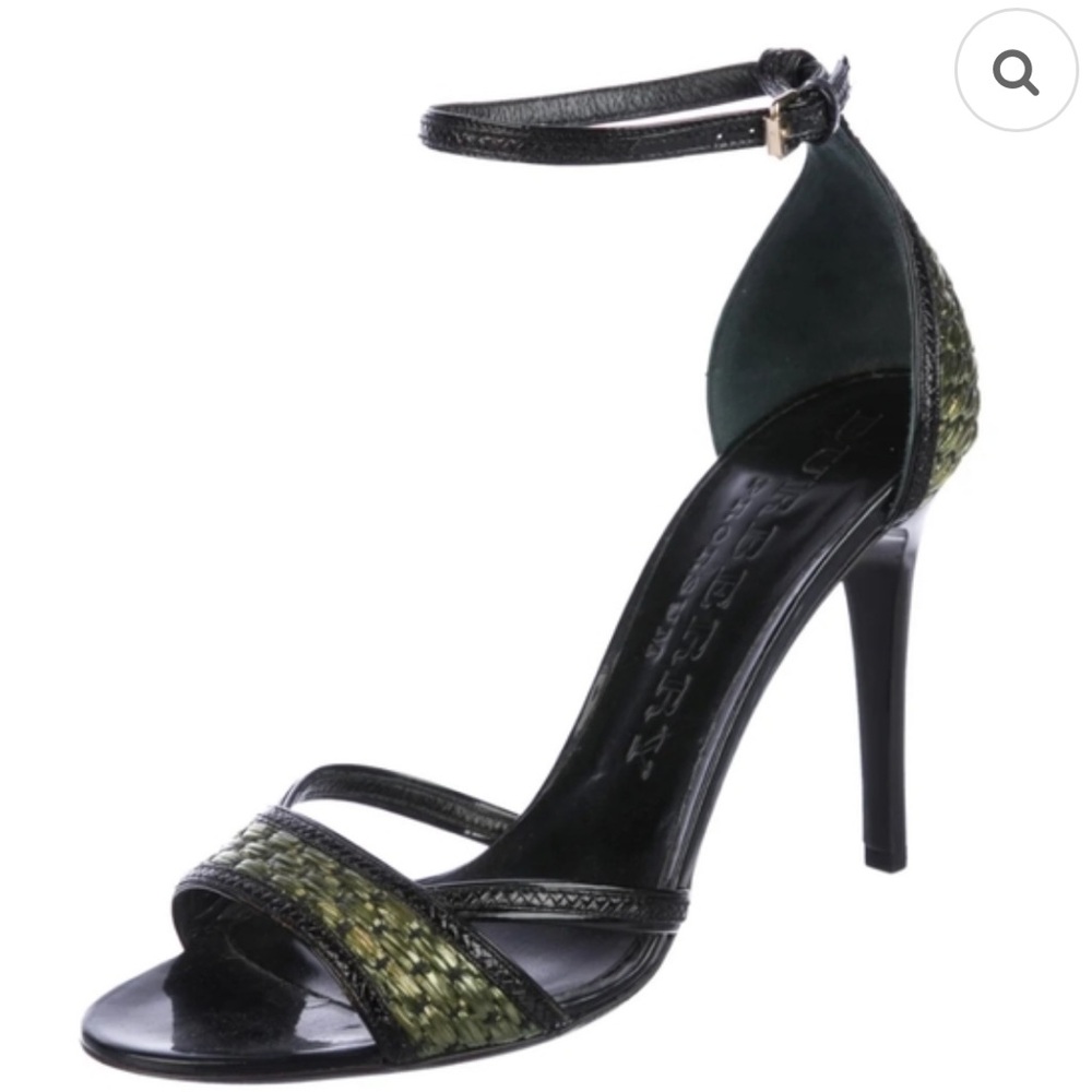 Burberry Black and Green Heels
